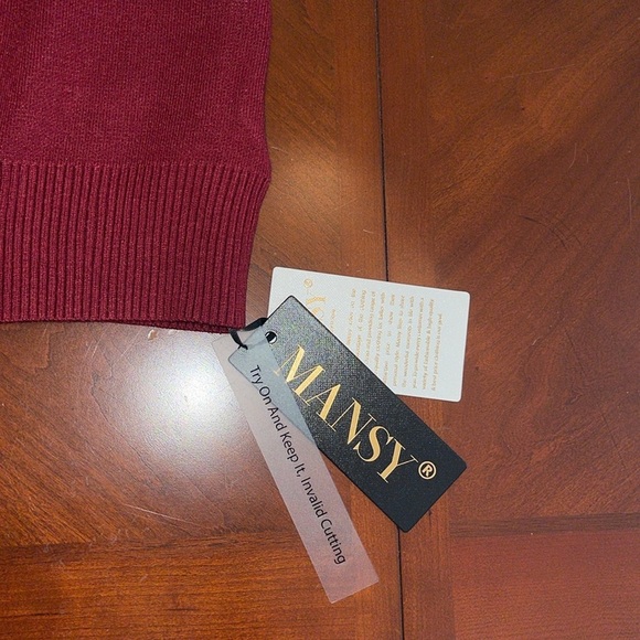 NWT Leopard Print Burgundy Sweater - Picture 4 of 5